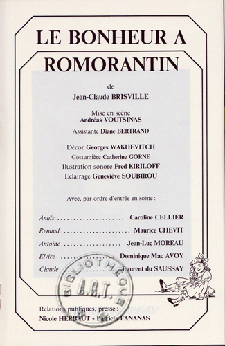 Les programmes de Théatre de l\